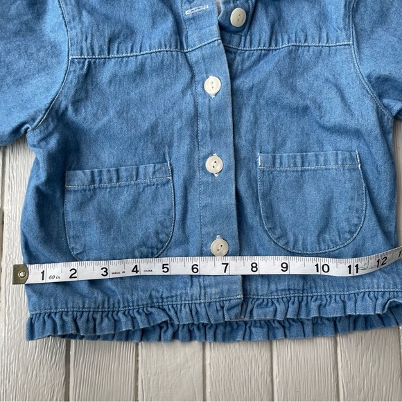 Vintage Baby Gap Denim-like Soft Jacket Baby Girl Size 2 - Picture 3 of 11